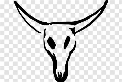 Texas Longhorn Animal Skulls Clip Art - Cattle Like Mammal - Mexican Painted Skull Banner ...