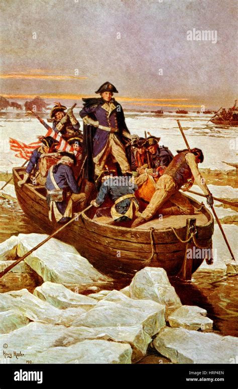 George Washington Crossing the Delaware, 1776 Stock Photo - Alamy