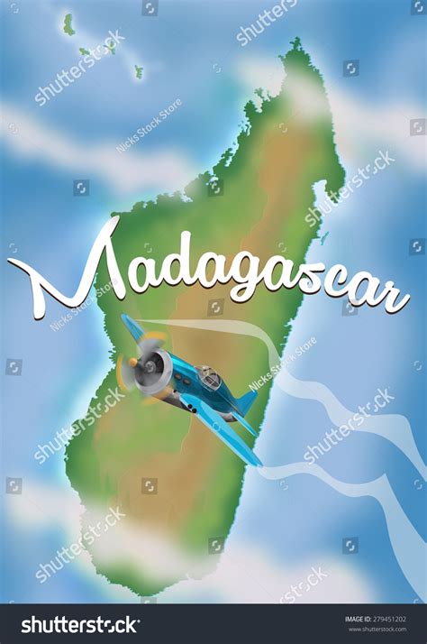 20 Madagascar Vintage Style Travel Poster Images, Stock Photos ...