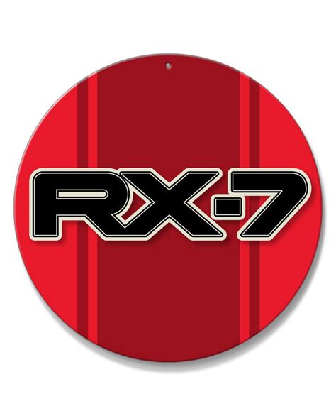 Mazda Rx-7 Series 2 Emblem Round Aluminum Sign - Light Green | Mazda ...