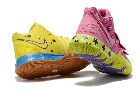 Nike Mismatched Kyrie 5 “Spongebob and Patrick” Yellow Pink - FavSole.com