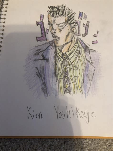 Yoshikage Kira fan art I did while on FaceTime with my friend. It ...