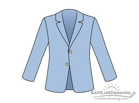 How to Draw a Suit Step by Step - EasyLineDrawing