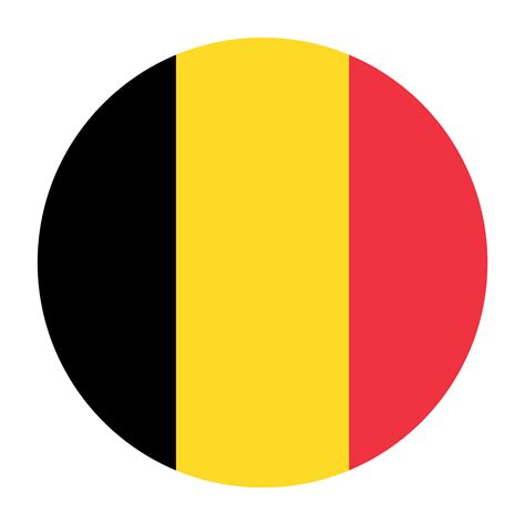 Belgium Flat Rounded Flag with Transparent Background 16328860 PNG