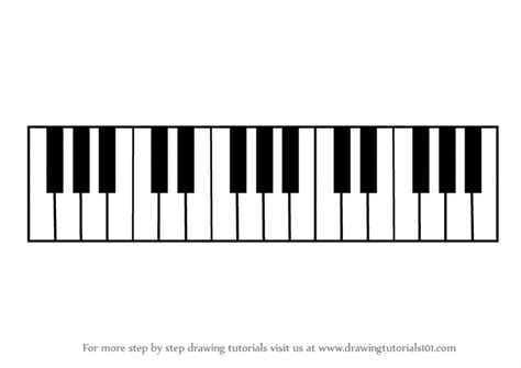 Learn How to Draw Piano Keys (Musical Instruments) Step by Step ...