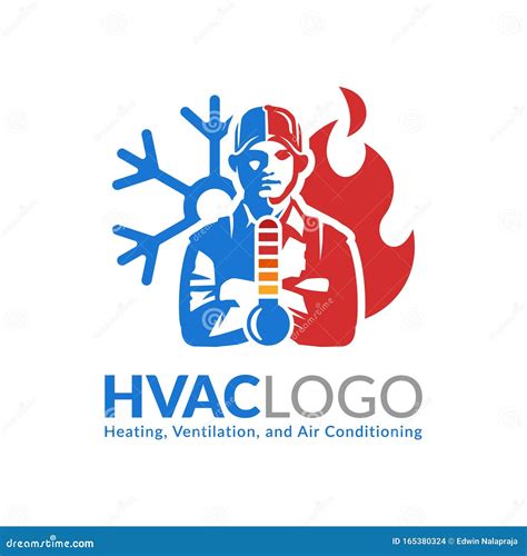 Logo HVAC Conception, Chauffage, Ventilation Et Climatisation Logo Ou ...