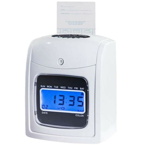 Electronic Employee Punch Recorder Time Clock LCD Display Machine w ...