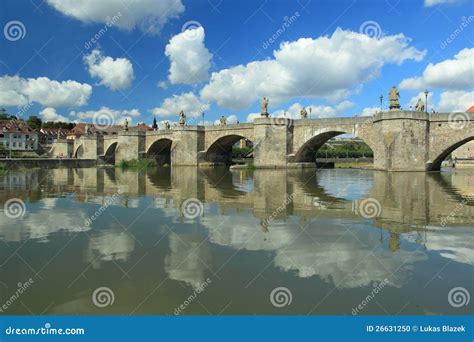 Old Main Bridge in Wurzburg Stock Photo - Image of statue, historic ...