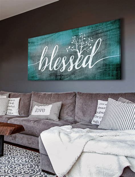 Christian Wall Art: Blessed Word Sign (Wood Frame Ready To Hang) - Sense Of Art