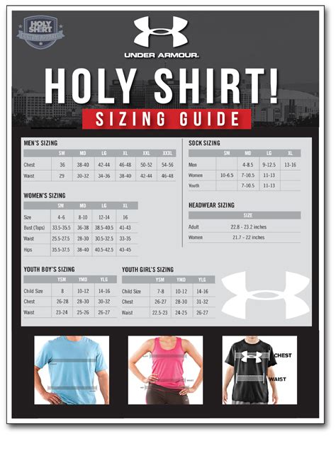 Under Armour Sizing Chart - Holy Shirt!