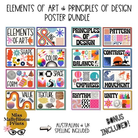 Elements of Art Principles of Design Poster Bundle Classroom - Etsy