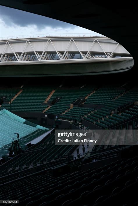 Court One is seen ahead of The Championships Wimbledon 2023 at All ...