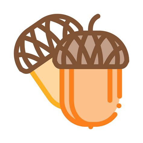 acorn nut icon vector outline illustration 17542046 Vector Art at Vecteezy