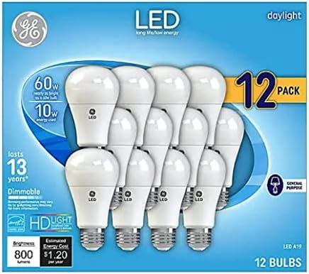 GE Dimmable LED Light Bulbs, A21 General Purpose (75 Watt Replacement LED Light Bulbs), 1100 ...