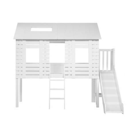 Treehouse bed with Slide in White canvas blinds included — Warehouse