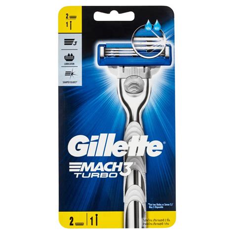 Buy Gillette Mach 3 Turbo Razor 2 Up Online at Chemist Warehouse®