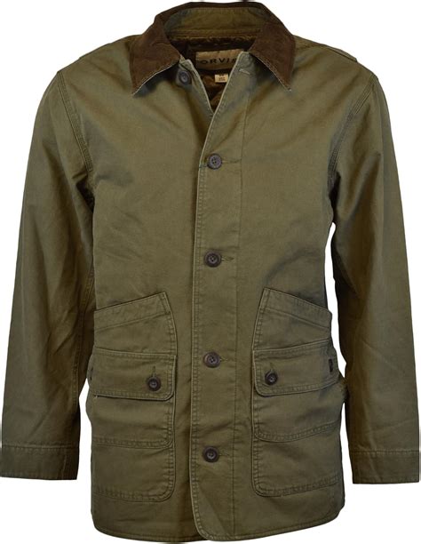 Orvis Men's Corduroy Collar Cotton Barn Jacket (Medium, Sage) at Amazon ...