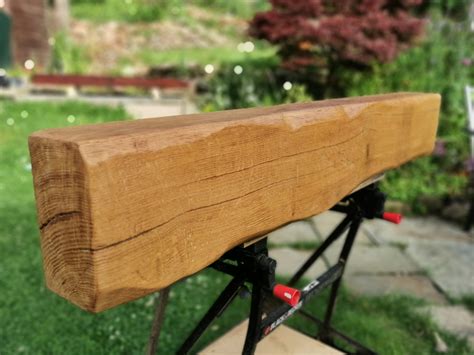 Solid Oak Mantel Beam Rustic Chunky Mantle Floating | Etsy