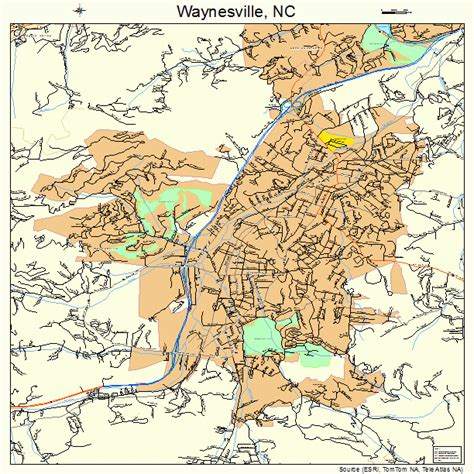 Waynesville North Carolina Street Map 3771500