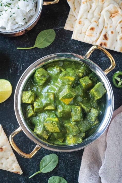 Palak Tofu (Vegan Palak Paneer) - Veggie Inspired