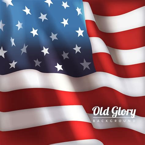 Premium Vector | Old glory flag design for independence day