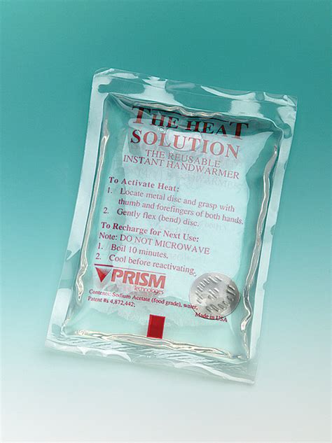 The Heat Solution Instant Hand Warmer - Sodium Acetate Reusable Heat ...