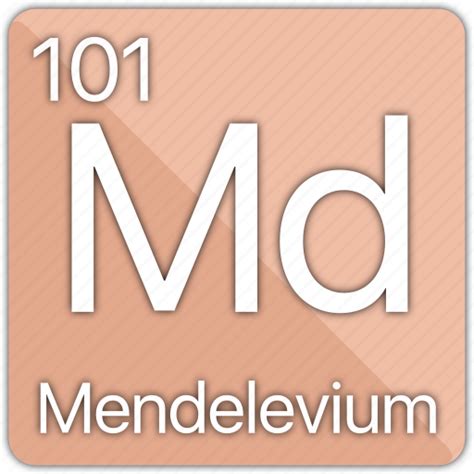 Atom, atomic, element, mendelevium, periodic, periodic table icon