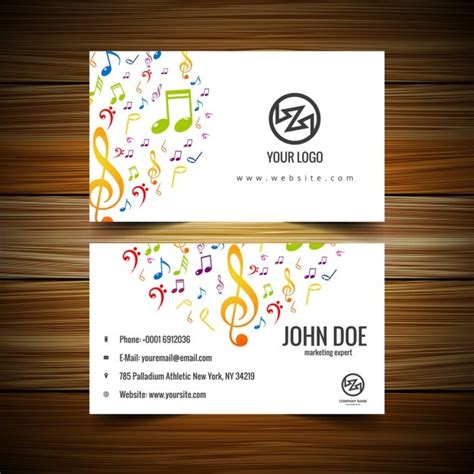 Free Vector | Music visiting card