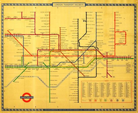 London Underground Map Vintage – The Urban Decor