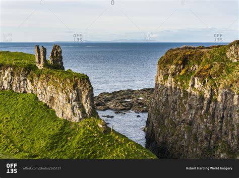 Dunseverick Castle, County Antrim, Ulster, Northern Ireland, United ...