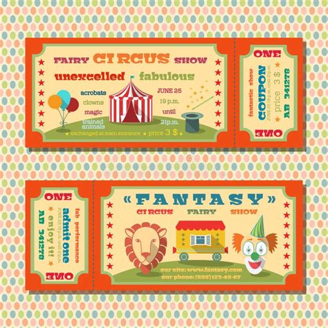 Circus tickets template stock vector. Illustration of marquee - 209351911