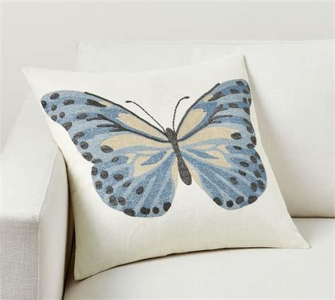 Butterfly Embroidered Pillow | Pottery Barn