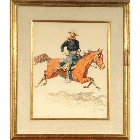 Frederic Remington, 1901 chromolithograph, hand signed