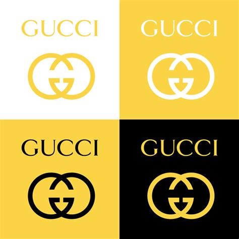 GUCCI Logo - Gucci Icon With Typeface on White, Black and Yellow ...