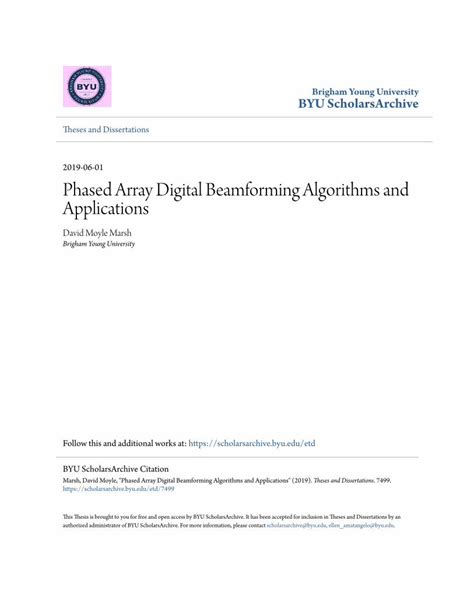 (PDF) Phased Array Digital Beamforming Algorithms and Applications - DOKUMEN.TIPS