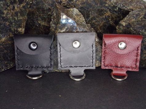 Small Leather Pouch Key Fob Available in Multiple Colors. | Etsy