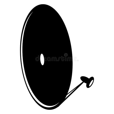 Silhouette satellite dish stock vector. Illustration of media - 28099201