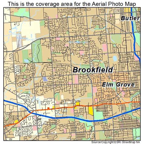 Aerial Photography Map of Brookfield, WI Wisconsin