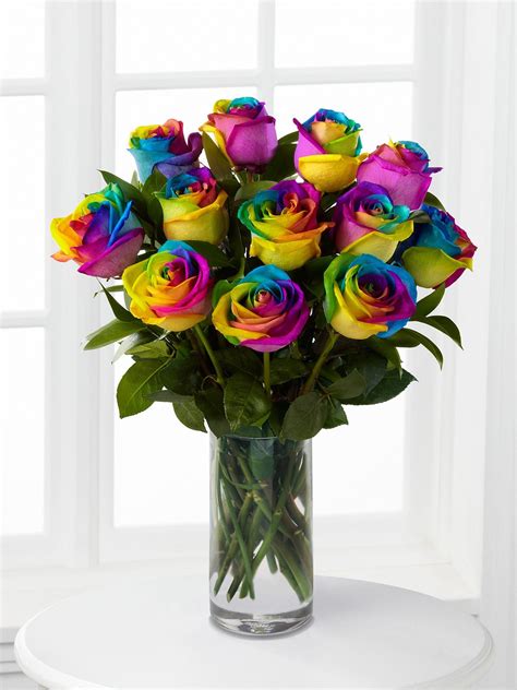 Rainbow Roses! | Rainbow roses, Rose bouquet, Rainbow bouquet