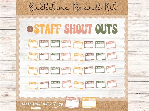 Staff Shout Outs Bulletin Board Wall Letters Shout Out Card - Etsy UK