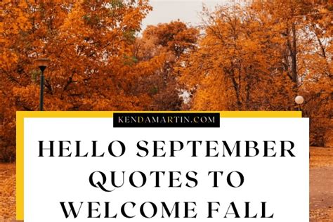 HELLO SEPTEMBER QUOTES TO WELCOME FALL