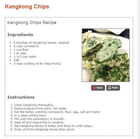 Kangkong Chips | Ingredients recipes, Chips recipe, Recipes