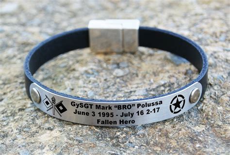 Military Memorial Bracelet Fallen Hero KIA In Memory of Loss | Etsy | Memorial bracelet ...