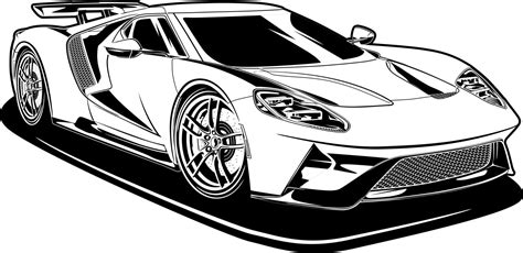 Black and white car vector illustration for conceptual design 7473763 Vector Art at Vecteezy