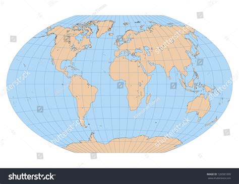 Very High Detailed Map World Winkel Stock Vector 126581999 - Shutterstock