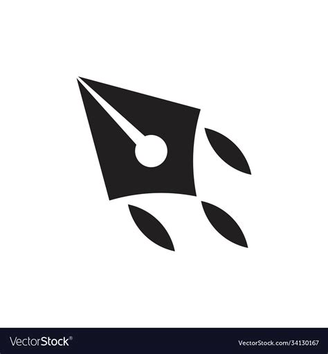 Pen writer air plane motion logo Royalty Free Vector Image