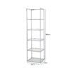 Otis Chrome Metal and Clear Glass Shelving Unit Display Unit 189cm ...