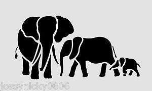Elephant Stencil | eBay | Elephant stencil, Silhouette art, Stencils