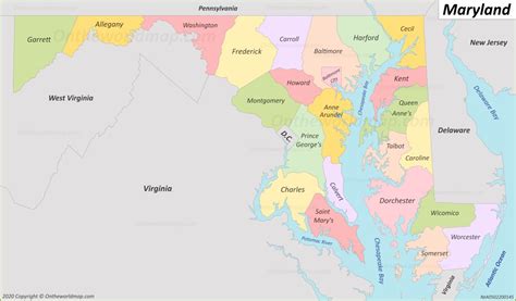 Maryland County Map With Cities World Map - vrogue.co