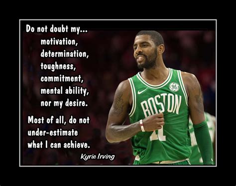 'Do not under-estimate me 'Kyrie Irving Basketball Quote Poster ...